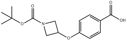 4-{[1-(叔丁氧羰基)氮杂环丁烷-3-基]-氧基}苯甲酸, 1259323-78-8, 结构式
