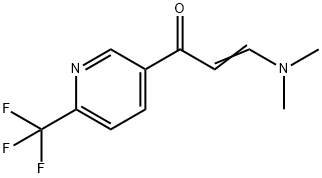 (E)-3-(Dimethylamino)-1-(6-(trifluoromethyl)-pyridin-3-yl)prop-2-en-1-one, 1015078-44-0, 结构式