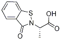 (2S)-2-(3-Oxo-1,2-benzisothiazol-2(3H)-yl)-propanoic acid Struktur