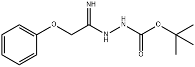 N'-[1-Amino-2-phenoxyethylidene]-hydrazinecarboxylic acid tert-butyl ester Structure