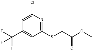 Methyl (6-chloro-4-(trifluoromethyl)pyridin-2-ylsulfanyl)acetate Struktur