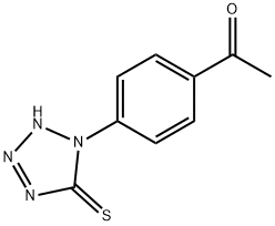 1-[4-(5-巯基-1H-四唑-1-基)苯基]乙酮, 83936-30-5, 结构式