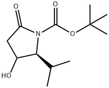 (2S)-3-羟基-2-异丙基-5-氧代吡咯烷-1-甲酸叔丁酯, 1265908-09-5, 结构式