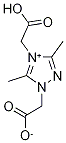 [4-(カルボキシメチル)-3,5-ジメチル-1H-1,2,4-トリアゾール-4-イウム-1-イル]酢酸 化学構造式