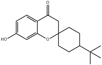 4'-tert-Butyl-7-hydroxyspiro[chromene-2,1'-cyclohexan]-4(3H)-one Structure