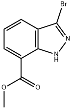 3-Bromo-7-(methoxycarbonyl)-1H-indazole Struktur