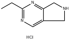 2-エチル-6,7-ジヒドロ-5H-ピロロ[3,4-D]ピリミジン二塩酸塩 化学構造式