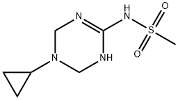 N-(5-Cyclopropyl-1,4,5,6-tetrahydro-1,3,5-triazin-2-yl)methanesulfonamide Struktur