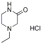 4-乙基哌嗪-2-酮盐酸盐, 65464-00-8, 结构式