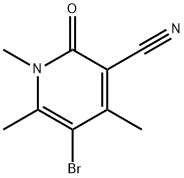 5-Bromo-1,4,6-trimethyl-2-oxo-1,2-dihydropyridine-3-carbonitrile 化学構造式