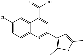 6-氯-2-(2,5-二甲基-3-噻吩)-喹啉-4-羧酸 结构式