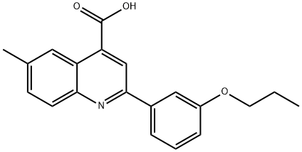 6-METHYL-2-(3-PROPOXYPHENYL)QUINOLINE-4-CARBOXYLIC ACID Structure