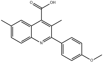 2-(4-METHOXYPHENYL)-3,6-DIMETHYLQUINOLINE-4-CARBOXYLIC ACID Struktur
