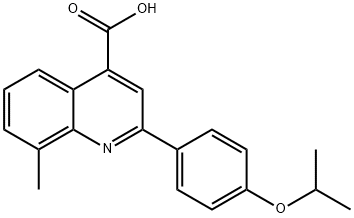 2-(4-异丙氧芬基)-8-甲基-喹啉-4-羧酸, 438226-06-3, 结构式