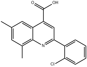 2-(2-CHLOROPHENYL)-6,8-DIMETHYLQUINOLINE-4-CARBOXYLIC ACID Structure