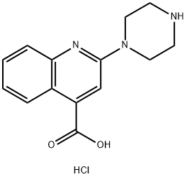 2-PIPERAZIN-1-YL-QUINOLINE-4-CARBOXYLIC ACIDHYDROCHLORIDE Struktur