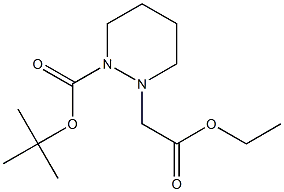 tert-butyl 2-(2-ethoxy-2-oxoethyl)tetrahydro-1(2H)-pyridazinecarboxylate Structure