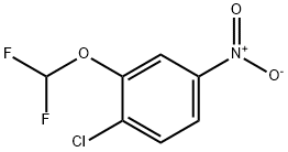 1-chloro-2-(difluoromethoxy)-4-nitrobenzene 化学構造式