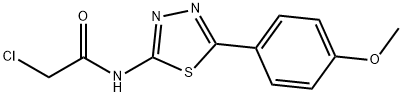 2-氯-N-[5-(4-甲氧苯基)-1,3,4-噻二唑-2-基]乙酰胺,18199-99-0,结构式