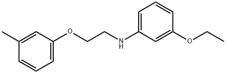 3-Ethoxy-N-[2-(3-methylphenoxy)ethyl]aniline,1040685-02-6,结构式