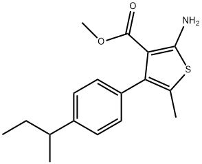 Methyl 2-amino-4-(4-sec-butylphenyl)-5-methylthiophene-3-carboxylate Structure