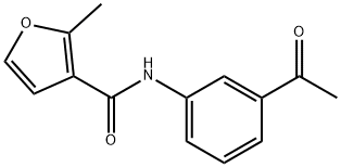 N-(3-乙酰苯基)-2-甲基-呋喃-3-甲酰胺, 352704-52-0, 结构式