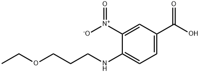 4-[(3-ethoxypropyl)amino]-3-nitrobenzoic acid Struktur