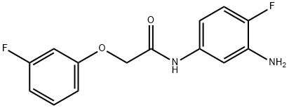 N-(3-amino-4-fluorophenyl)-2-(3-fluorophenoxy)acetamide 化学構造式