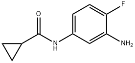 N-(3-アミノ-4-フルオロフェニル)シクロプロパンカルボキサミド 化学構造式