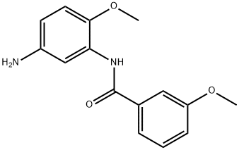 N-(5-アミノ-2-メトキシフェニル)-3-メトキシベンズアミド 化学構造式