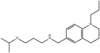 (3-イソプロポキシプロピル)[(1-プロピル-1,2,3,4-テトラヒドロキノリン-6-イル)メチル]アミン 化学構造式