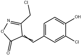 (4E)-4-(3-chloro-4-hydroxybenzylidene)-3-(chloromethyl)isoxazol-5(4H)-one Structure