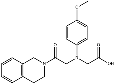 [[2-(3,4-dihydroisoquinolin-2(1H)-yl)-2-oxoethyl](4-methoxyphenyl)amino]acetic acid Structure