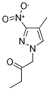 1-(4-methyl-3-nitro-1H-pyrazol-1-yl)butan-2-one Structure