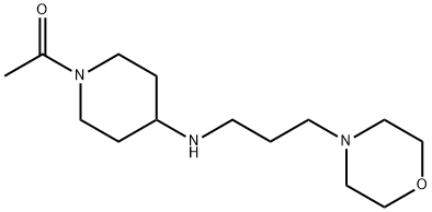 1-アセチル-N-(3-モルホリン-4-イルプロピル)ピペリジン-4-アミン 化学構造式