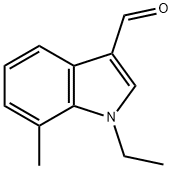 1-ethyl-7-methyl-1H-indole-3-carbaldehyde Struktur