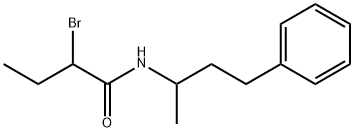 2-bromo-N-(1-methyl-3-phenylpropyl)butanamide Structure