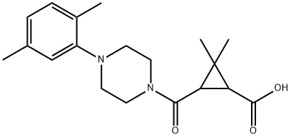 3-{[4-(2,5-dimethylphenyl)piperazin-1-yl]carbonyl}-2,2-dimethylcyclopropanecarboxylic acid Structure
