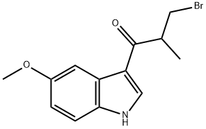 3-bromo-1-(5-methoxy-1H-indol-3-yl)-2-methylpropan-1-one Structure
