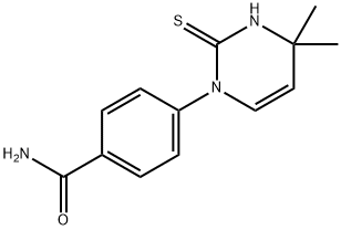 4-(2-巯基-4,4-二甲基嘧啶-1(4H)-基)-苯甲酰胺, 1142213-19-1, 结构式