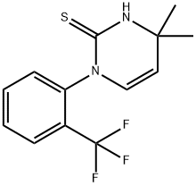 4,4-dimethyl-1-[2-(trifluoromethyl)phenyl]-1,4-dihydropyrimidine-2-thiol Structure