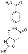 4-{[(2-MERCAPTO-4-OXO-4,5-DIHYDRO-1,3-THIAZOL-5-YL)ACETYL]AMINO}BENZAMIDE, , 结构式