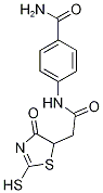 4-{[(2-mercapto-4-oxo-4,5-dihydro-1,3-thiazol-5-yl)acetyl]amino}benzamide