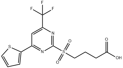 4-{[4-(2-thienyl)-6-(trifluoromethyl)pyrimidin-2-yl]sulfonyl}butanoic acid Structure