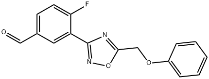 4-fluoro-3-[5-(phenoxymethyl)-1,2,4-oxadiazol-3-yl]benzaldehyde Structure