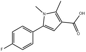 5-(4-氟苯基)-1,2-二甲基-3-吡咯羧酸, 891764-80-0, 结构式