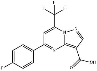 5-(4-氟苯基)-7-(三氟甲基)-3-吡唑[1,5-A]嘧啶羧酸 结构式
