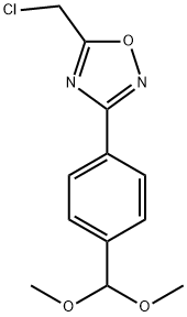 5-(chloromethyl)-3-[4-(dimethoxymethyl)phenyl]-1,2,4-oxadiazole Structure