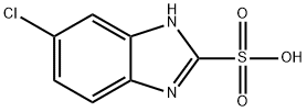 6-氯-1H-1,3-苯并二唑-2-磺酸, 40828-56-6, 结构式