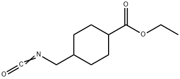 4-(イソシアナトメチル)シクロヘキサンカルボン酸エチル 化学構造式